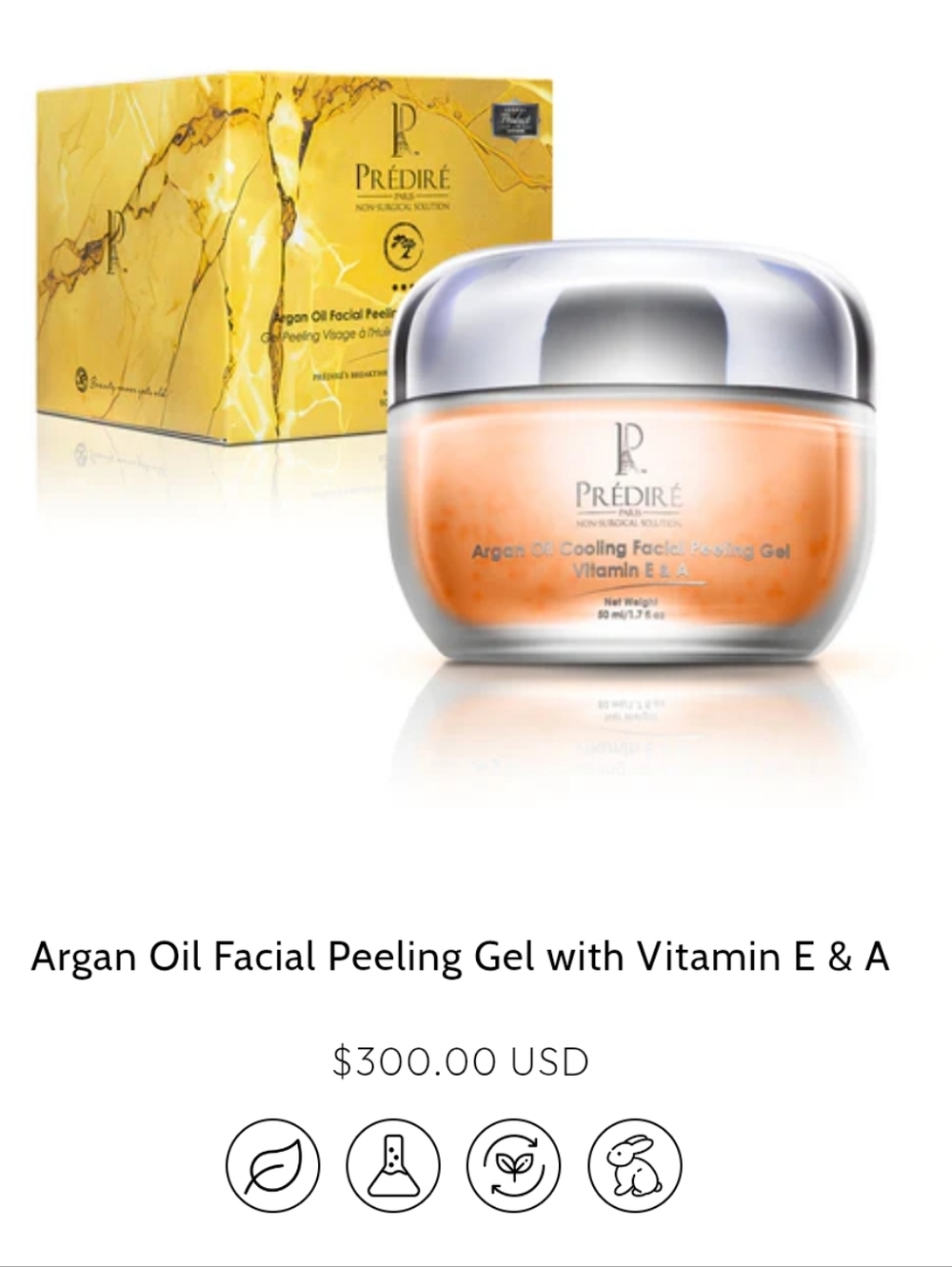 NEW Predire Paris Argan Oil Facial Peeling Gel with Vitamin E & A ⭐⭐⭐⭐⭐ Reviews